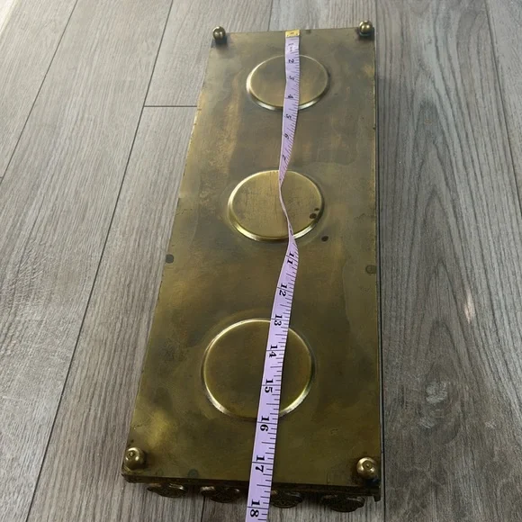 Vintage brass boho candle tray - Picture 3 of 5